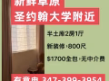 新鲜草原，圣约翰大学附近，新装修，半土库2房1厅